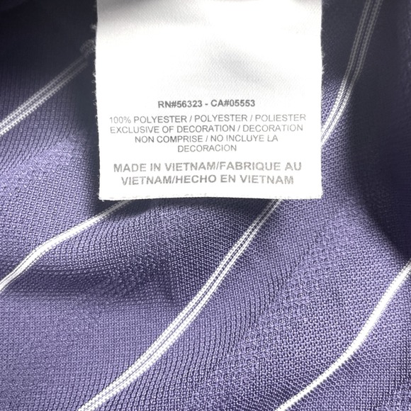 Nike‎ Golf Dri-FIT Striped Polo Shirt Mens Size XL Purple Athleisure Activewear - Picture 5 of 7